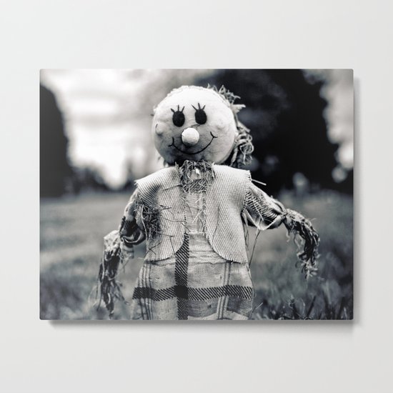 Cemetery smiley face Metal Print