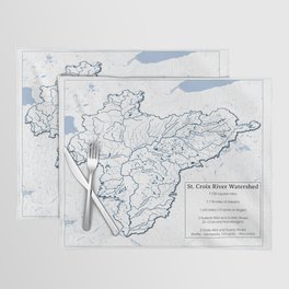 St. Croix River Watershed Map: Lakes and Streams Placemat