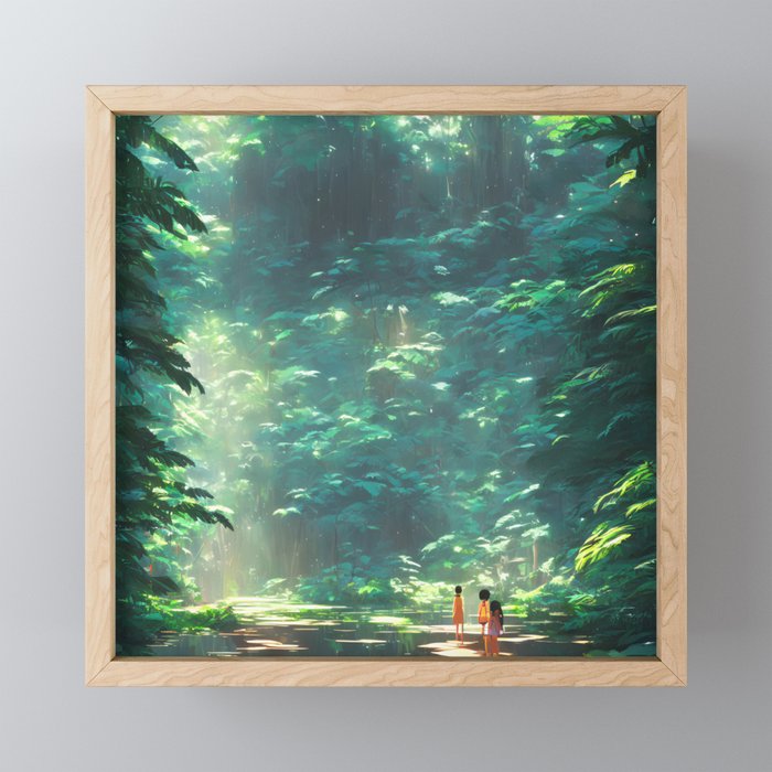 Walk in the Forest Framed Mini Art Print