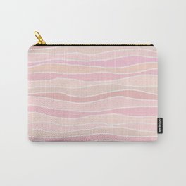 Peachy Pink Waves Carry-All Pouch