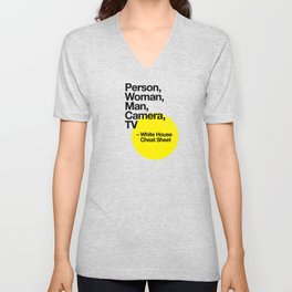 Person Woman Man Camera TV: White House Cheat Sheet V Neck T Shirt