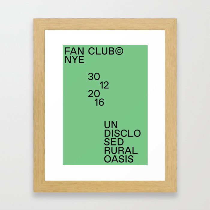 Fan Club© NYE16 Framed Art Print