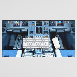 Airplane cockpit controls Desk Mat