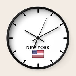 New York Time Zone Newsroom Wall Clock Wall Clock