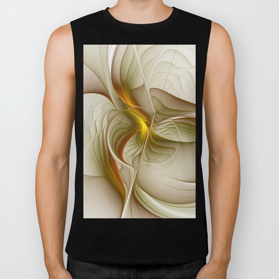Abstract With Colors Of Precious Metals, Fractal Art Biker Tank