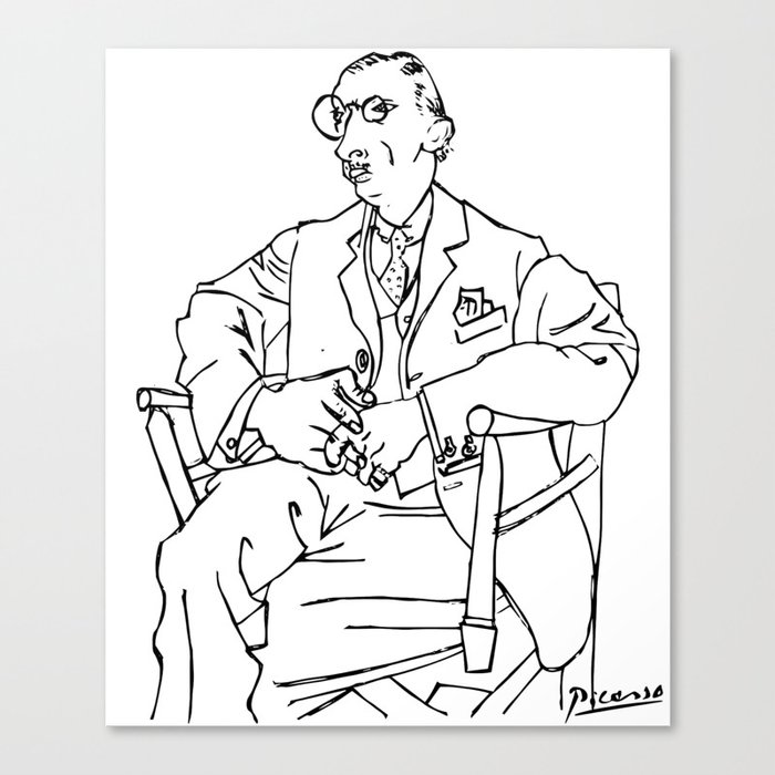 Pablo Picasso Igor Stravinsky Portrait T Shirt, Reproduction Canvas Print