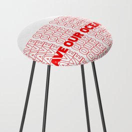 Save Our Oceans - Plastic Bag Counter Stool