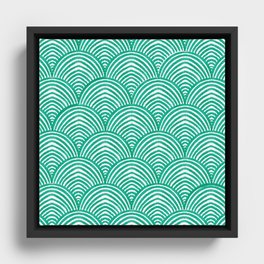 Emerald Scales Framed Canvas