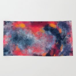 Abstract Texture Digital Painting Beach Towel