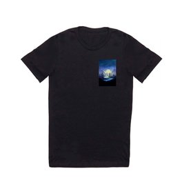 Touching the Stars T Shirt | Forest, Sun, Landscape, Mountain, Night, Wild, Moon, Peak, Nature, Watercolor 
