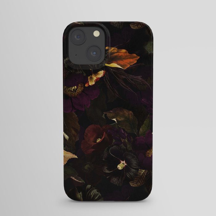 The Darkest Dutch Vintage Flowers Garden  iPhone Case