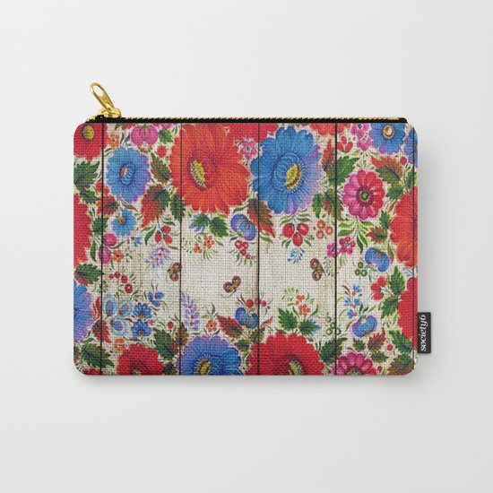 Russian Folk Art on Wood 04 Carry-All Pouch
