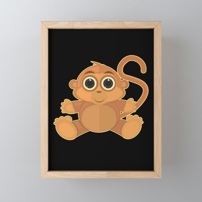 Monkey Framed Mini Art Print