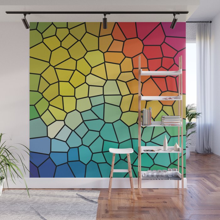 Super Cool Stained Glass Window Wall Mural by Society Series | Society6