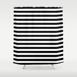 Abstract Black and White Stripe Lines 15 Shower Curtain