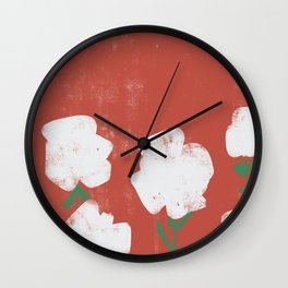Cordelia's Garden 1 - Abstract Floral Painting Wall Clock