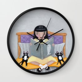 Story Time for Kittens Wall Clock