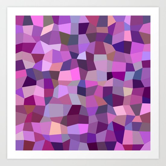 Purplish tile mosaic Art Print