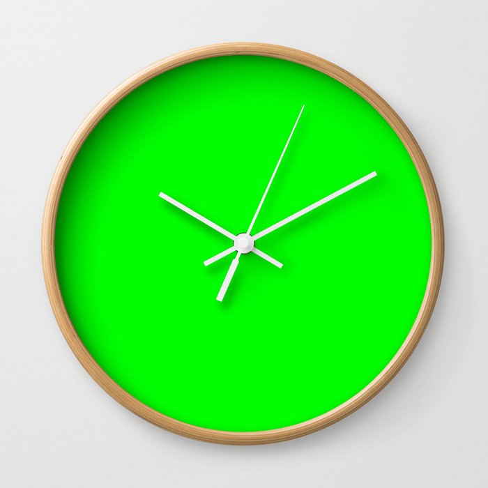 Neon Green Wall Clock