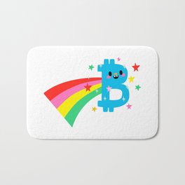 Rainbow Bitcoin Bath Mat