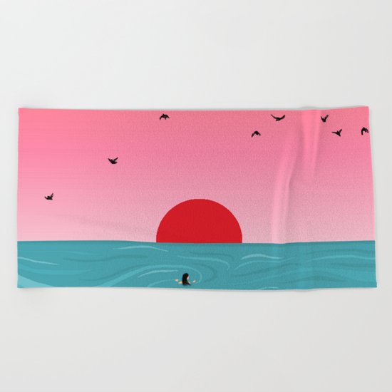 Tempus fugit Beach Towel