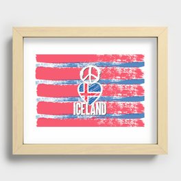 Peace Love Iceland Recessed Framed Print