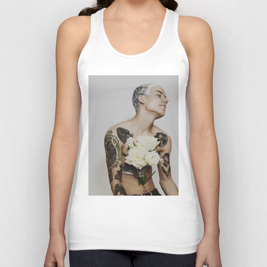white Unisex Tank Top