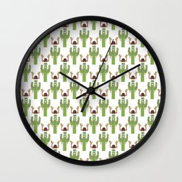 Christmas cactus pattern  Wall Clock