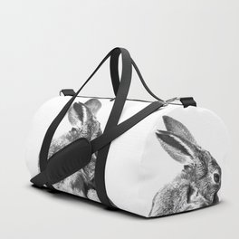 Black and white rabbit Duffle Bag