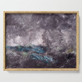 Storm in the Skerries, The Flying Dutchman, 1892 by August Strindberg Serving Tray