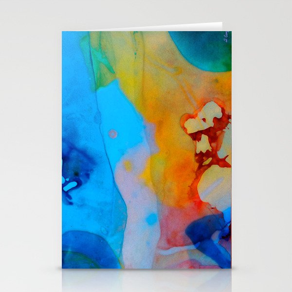 The Right Path - Colorful Abstract Art By Sharon Cummings Stationery Cards