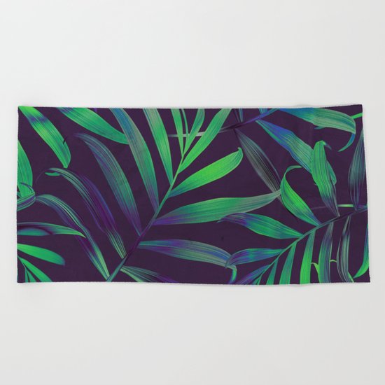 Tropical Leaves Vibes Beach Towel