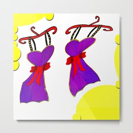 Dresses - Packed and Ready - Steam Ships and Travel Trunks Metal Print | Fashion, Hangers, Fun, Adventure, Mixed Media, Pop Art, Dresses, Dancing, Dance, Travel 