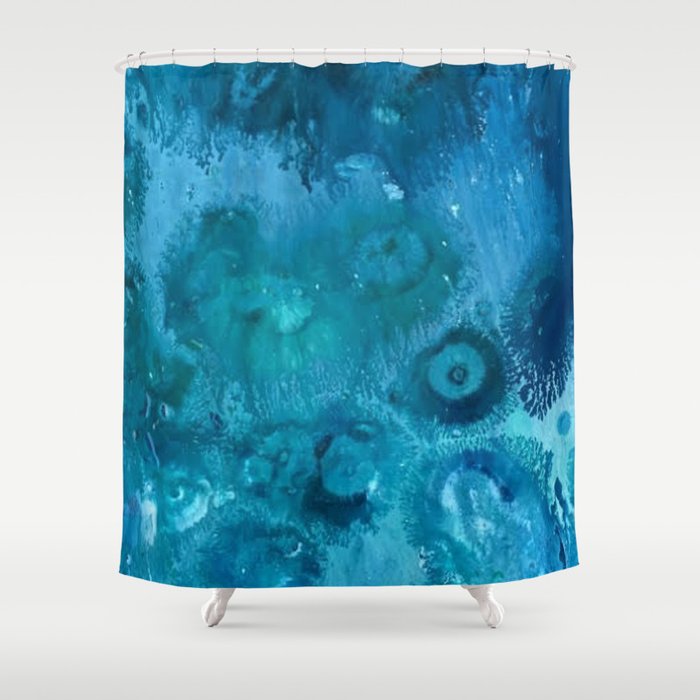 Aqua Cell Explosion Shower Curtain