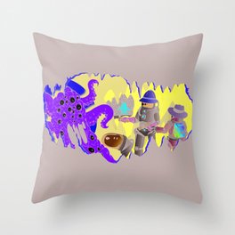 Space Cave Throw Pillow