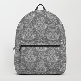 Pineapple Deco // Textured Grey Backpack
