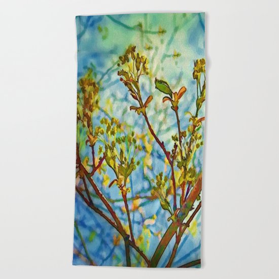 Budding Branches Beach Towel
