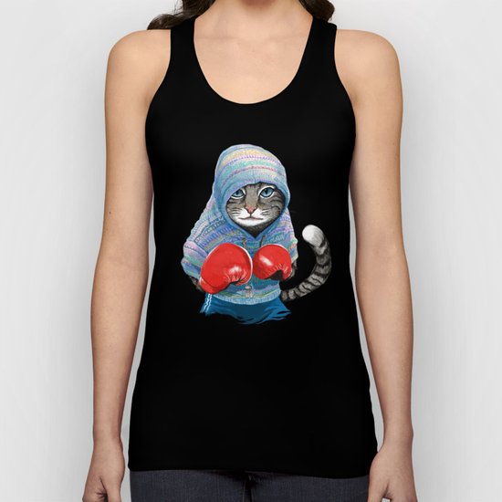 Boxing Cat Unisex Tank Top