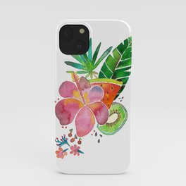 hibiscus and fruits iPhone Case