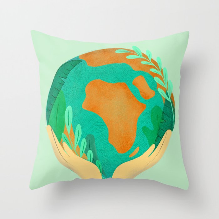 Earth Day Throw Pillow