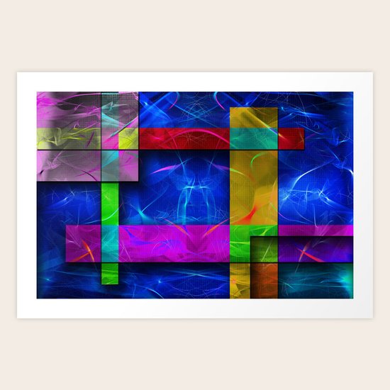 Cool Blocks Art Print