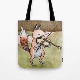 Violin Fox Tote Bag