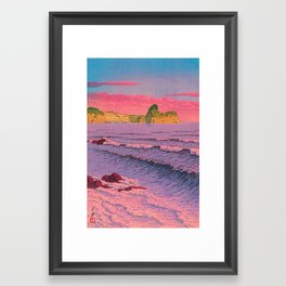 Morning Sea at Shiribeshi by Kawase Hasui Framed Art Print