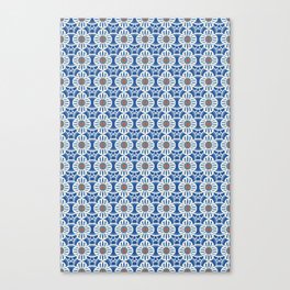 Blue retro pattern Canvas Print