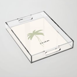 Cocotier | Soft green palm tree | Palm tree in French Acrylic Tray