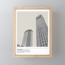 Minneapolis Skyscrapers Framed Mini Art Print