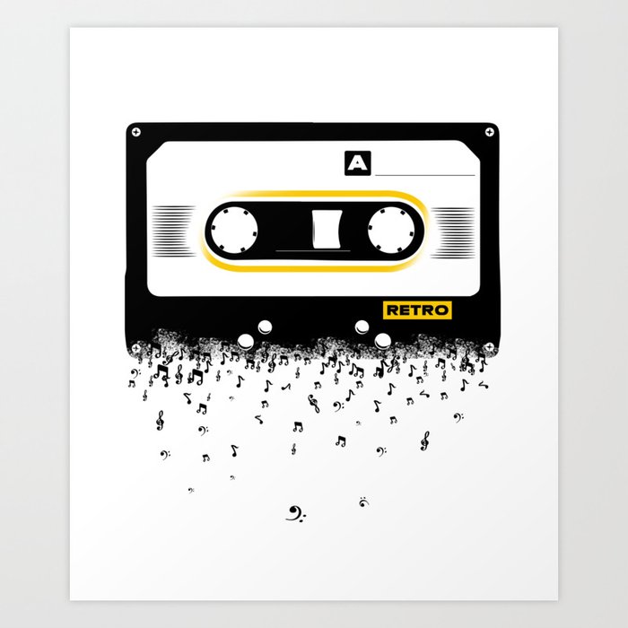 Cassette Tape Into Digital Retro Look Make Music Good Again Art Print By Smmbyv