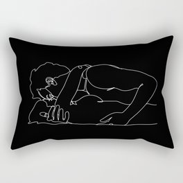 Straight Couple (black) Rectangular Pillow