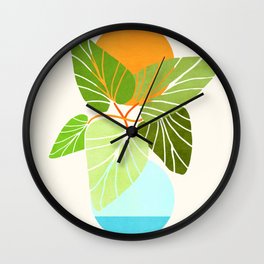 Tropical Symmetry II Abstract Sunset Landscape Wall Clock