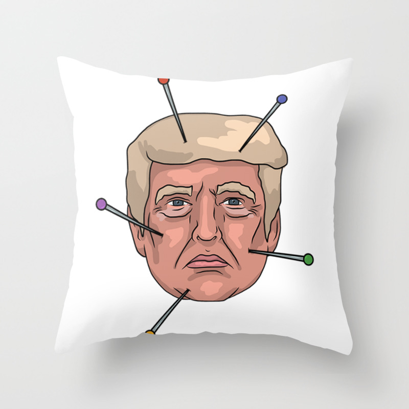 Donald Trump Voodoo Doll Pin Illustration Throw Pillow By Melancholydolly Society6